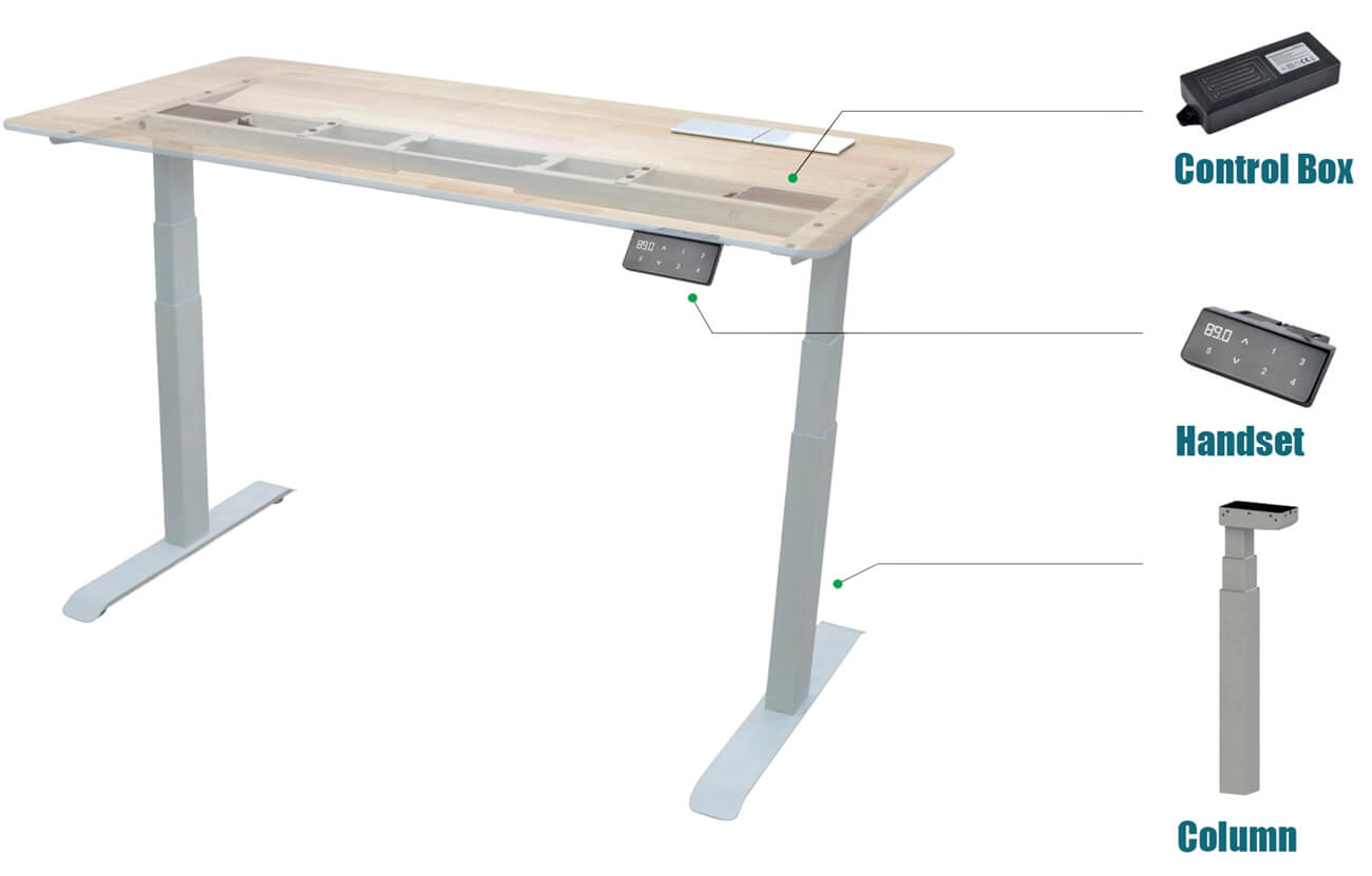 Height adjustable desk chart